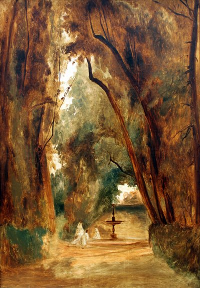 Park Villa Borghese od Carl Blechen