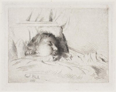 Spící dítě od Carl Bloch
