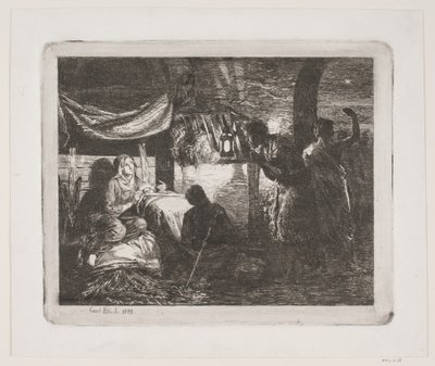 Klanění pastýřů od Carl Bloch