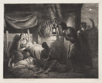 Klanění pastýřů od Carl Bloch