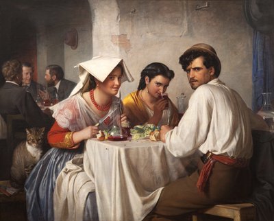 V římské Osterii od Carl Bloch