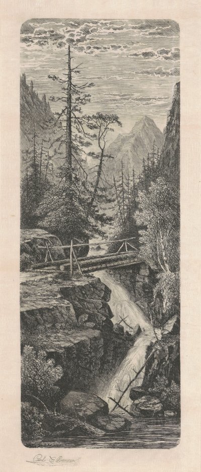 Vodopád, Skalnaté hory od Carl C. Brenner