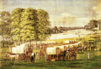 Průkopníci procházející pláněmi Nebrasky od Carl Christian Anton Christensen