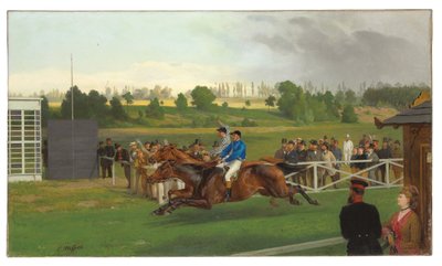 The Finish, Hoppegarten, Berlín, 15. června 1873, 1874 od Carl Constantin Steffeck