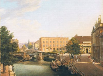 Královská stavební škola se zámkem Schlossbrücke v Berlíně od Carl Daniel Freydanck