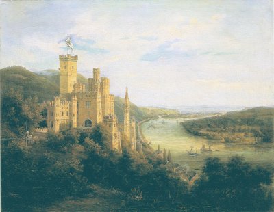 Pohled na hrad Stolzenfels u řeky Rýn od Carl Daniel Freydanck