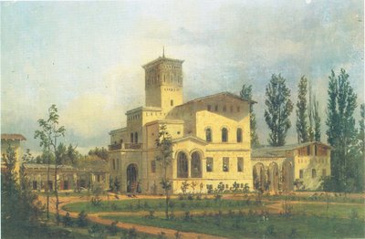 Pohled na bažantnici u zámku Charlottenhof od Carl Daniel Freydanck