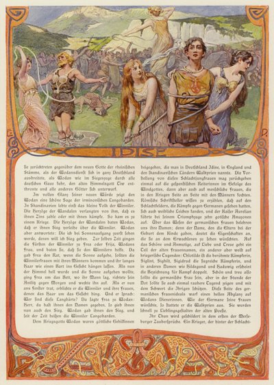 Idis, germánská bohyně (barva litho) od Carl Emil Doepler