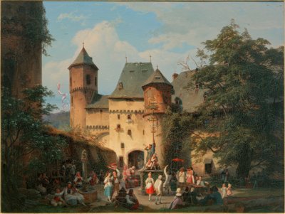 Festivalová scéna v předhradí od Carl Engel von Rabenau