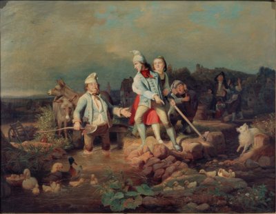 Hádající se mlynáři od Carl Engel von Rabenau
