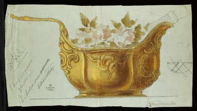 Velký kovový kovsh ve stylu Ludvíka XV., House of Carl Faberge od Carl Fabergé