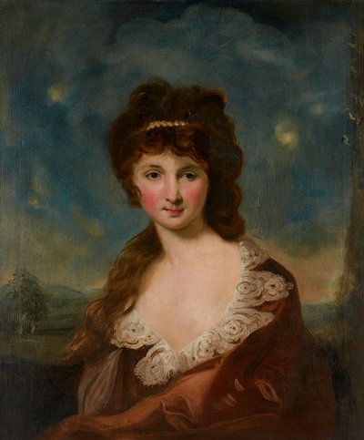 Portrét dámy, která se stala Harriet Rochfortovou (1758-1854) podle štítku na rubu (olej na plátně) od Carl Frederick von Breda
