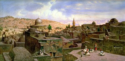 Pohled na Jeruzalém, s dómem Svaté skály, 1864 od Carl Friedrich Heinrich Werner