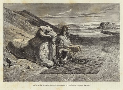 Obchodník se starožitnostmi na cestě z Luxoru do Karnaku od Carl Friedrich Heinrich Werner