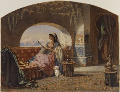 Kráska s tamburínou od Carl Friedrich Heinrich Werner
