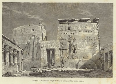Egypt - Kolonáda chrámu Isis na ostrově Philae od Carl Friedrich Heinrich Werner