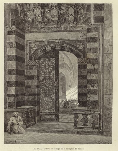Egypt – brána do mešity Al-Azhar od Carl Friedrich Heinrich Werner
