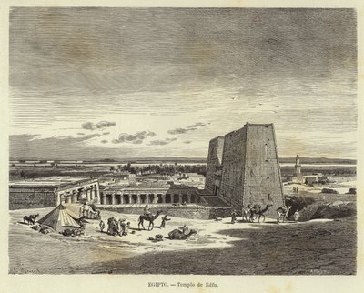 Egypt - Chrám Edfu od Carl Friedrich Heinrich Werner