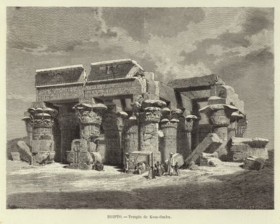 Egypt - Chrám Kom Ombo od Carl Friedrich Heinrich Werner
