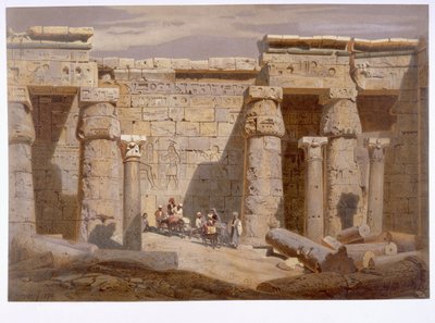 Chrám van Medinet, Théby, 1874 od Carl Friedrich Heinrich Werner