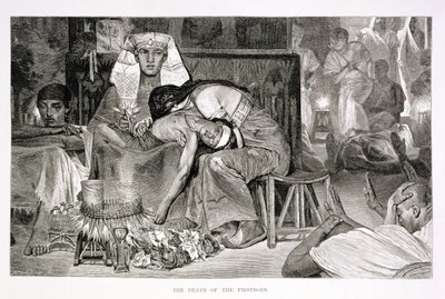 Smrt prvorozených, 19. století (rytina na papíře) od Carl Friedrich Heinrich Werner