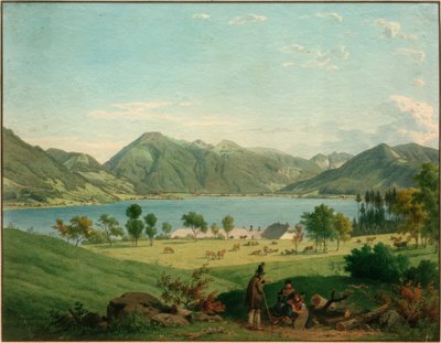 Tegernsee u Kaltenbrunnu od Carl Friedrich Heinzmann