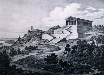 Walhalla (litho) od Carl Friedrich Heinzmann