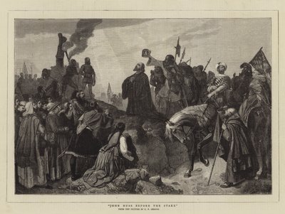 Jan Hus před kůlem od Carl Friedrich Lessing