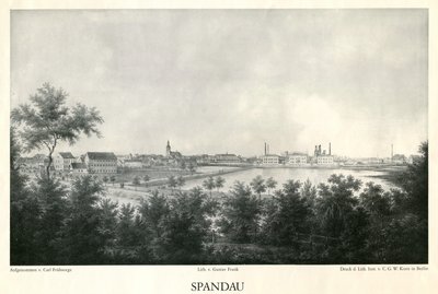 Pohled na město Spandau kolem roku 1860 od Carl Frühsorge