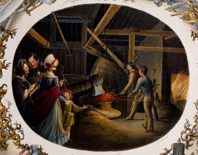 Pohled na slévárnu od Carl and Geiger Peter Johann Nepomuk Kunz