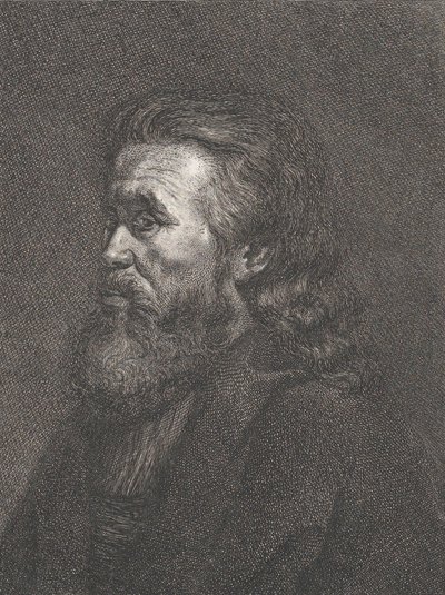 Portrét starého muže s plnovousem, ca. 1767-1807. od Carl Gottlieb Rasp