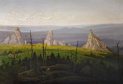 Tři kameny v Krkonoších (olej na plátně) od Carl Gustav Carus