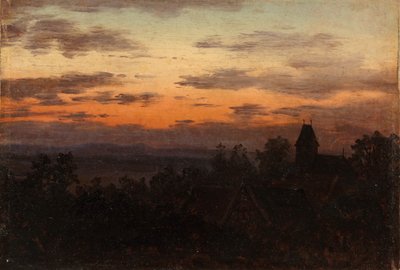 Krajina při západu slunce od Carl Gustav Carus