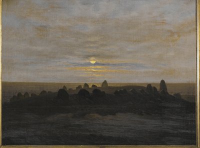 Hráz z doby kamenné na ostrově Rujána, Německo (olej na plátně) od Carl Gustav Carus
