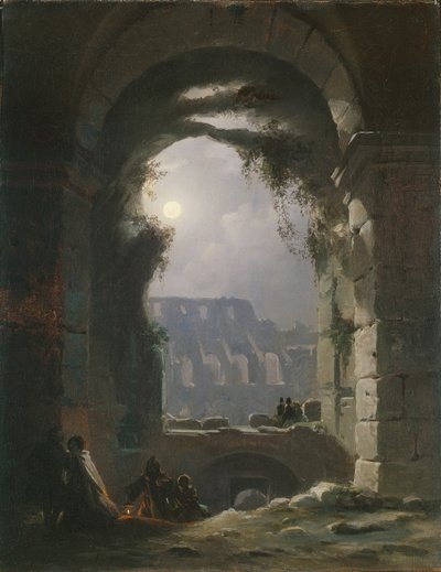 Koloseum v noci, počátek 30. let 19. století od Carl Gustav Carus