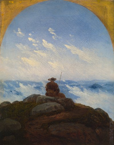Tulák na vrcholu hory od Carl Gustav Carus