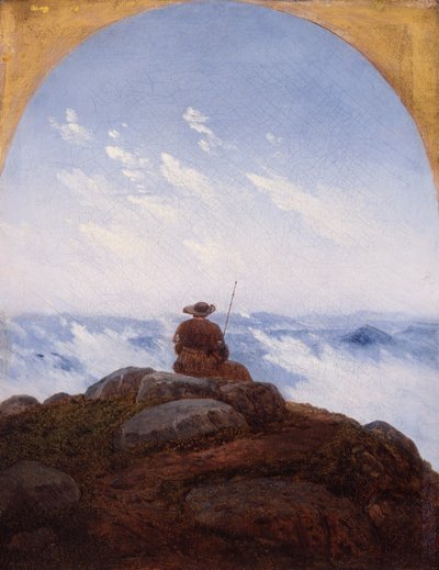 Wanderer on the Mountaintop, 1818. od Carl Gustav Carus