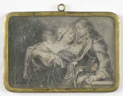 Mladá žena, která odvádí pozornost válečníka, zatímco ho jedno z jejích dětí okrádá od Carl Gustav Klingstedt (attributed to)