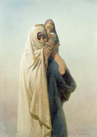 Koptská matka, 1859 od Carl Haag