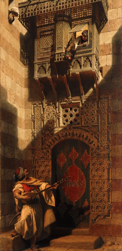 Serenáda v Káhiře; Eine Serenata v Káhiře, 1893 od Carl Haag