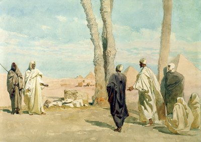 Beduín ze saharské pouště se dotazuje v Gíze, 1859 od Carl Haag