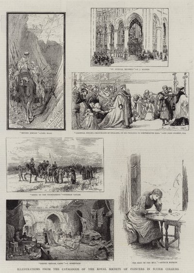 Ilustrace z katalogu Královské společnosti malířů ve vodových barvách od Carl Haag
