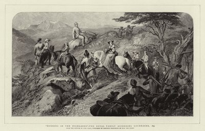 Ráno na Vysočině, královská rodina stoupá na Lochnagar, 1853 od Carl Haag