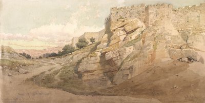 Severní zeď Jeruzaléma, 1859 od Carl Haag