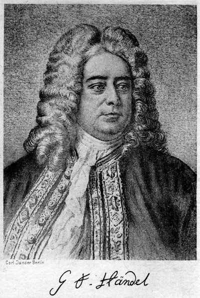 George Frideric Handel 1685-1759, britský skladatel německého původu, 20. století. od Carl Jander
