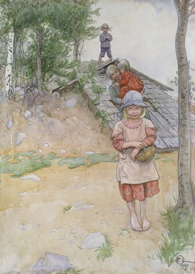 U sklepa, 1917 od Carl Larsson