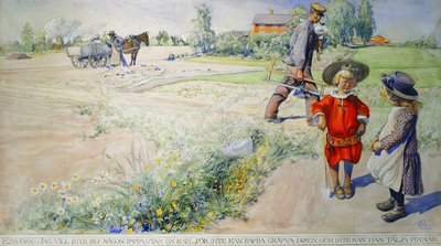 Esbjorn a selská dívka; Esbjorn och Bondflickan, 1904 od Carl Larsson