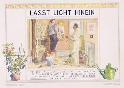 Frontispis k "Lasst Licht Hinin" (Nechte více světla), 1909 od Carl Larsson