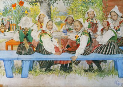 Narozeniny Kersti, 1909 od Carl Larsson