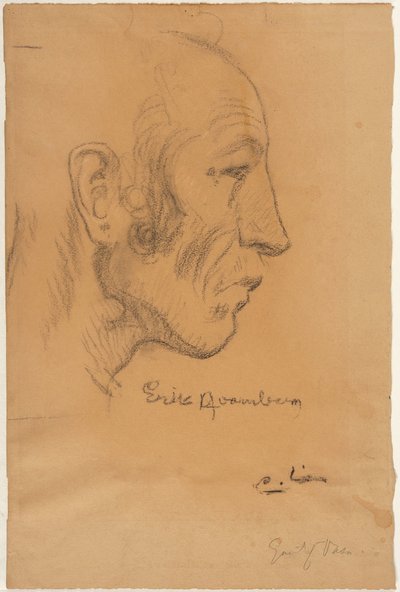 Profil eines Mannes nach rechts od Carl Larsson